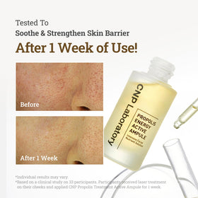 CNP Honey Glow Serum side view showing label