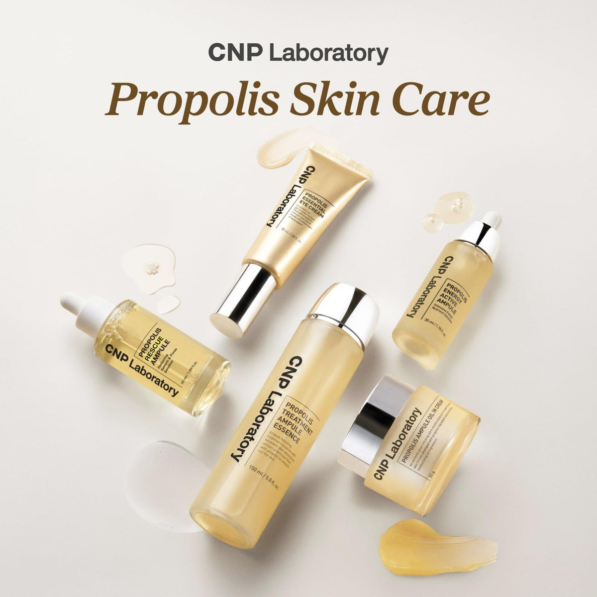CNP Honey Glow Serum texture on skin