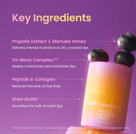 CNP Propolis Lipcerin™ 02 Berry with ingredients list