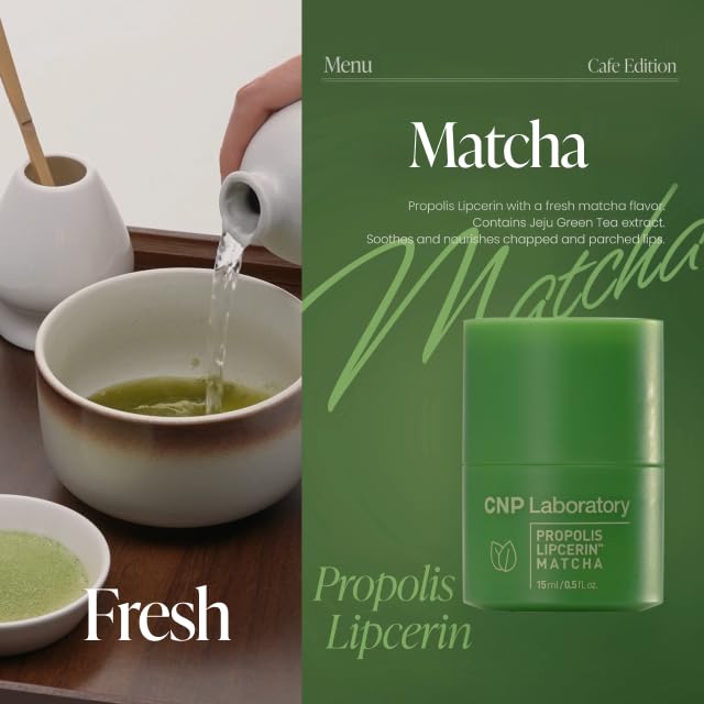 CNP Propolis Lipcerin™ 07 Matcha texture on lips