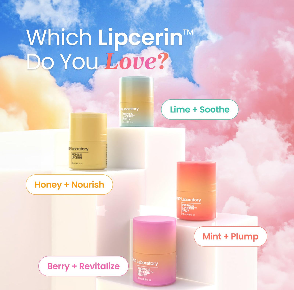 CNP Propolis Lipcerin™ Lime with a close-up on the applicator
