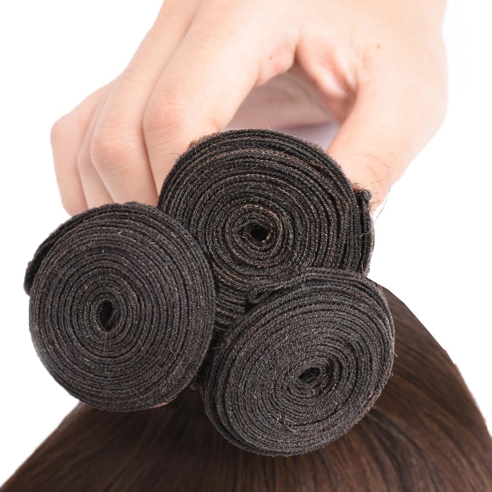 CnumGunm Chocolate Brown Hair Bundles side view