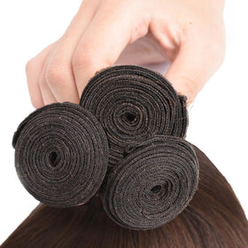 CnumGunm Chocolate Brown Hair Bundles side view