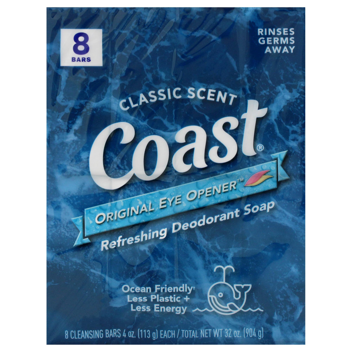 Coast Refreshing Deodorant Soap Bar 8 x 4 oz front view