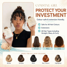 coastal grl PRE-SWIM Leave-In Conditioner in a beach setting