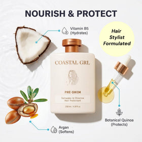 coastal grl PRE-SWIM Leave-In Conditioner with tropical coconut pineapple scent