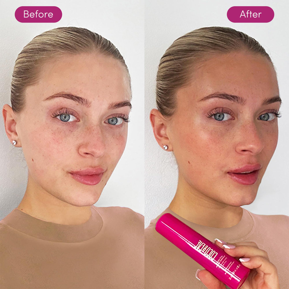 Coco & Eve Anti-Aging Tanning Serum application on skin