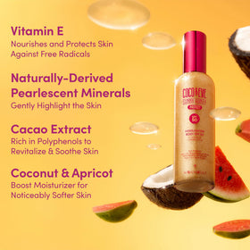 Coco & Eve Body Highlighter SPF 50 lifestyle scene at the beach