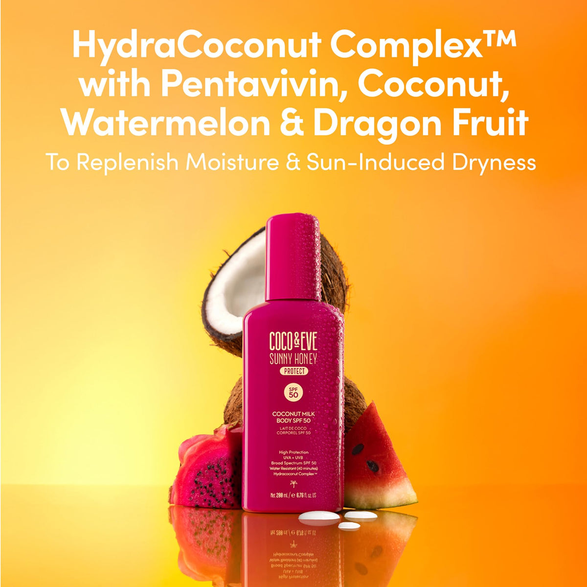 Coco & Eve Coconut Milk Body Sunscreen SPF 50 lifestyle scene