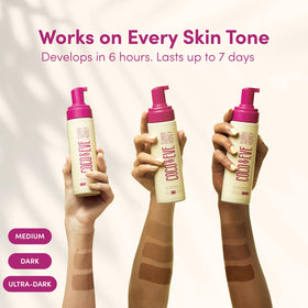 Coco & Eve Self Tanner Foam Kit with ingredients list