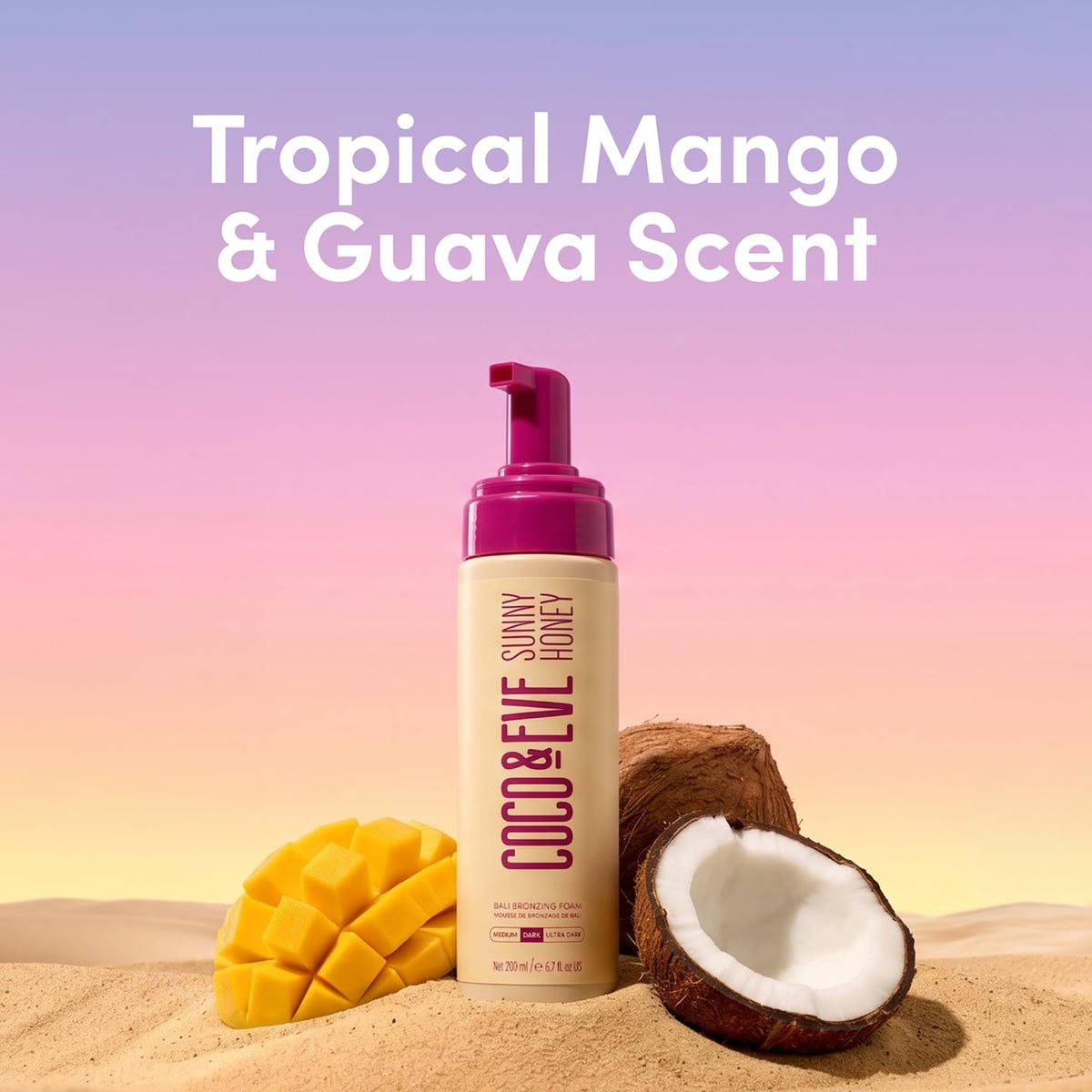 Coco & Eve Sunny Honey Bronzing Self Tanner Mousse packaging details