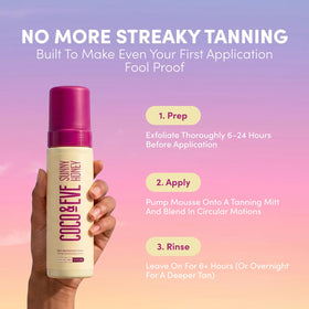 Coco & Eve Sunny Honey Bronzing Self Tanner Mousse with tropical fruits