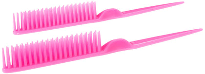 CocoBlack Naturals 3 Row Styling Comb front view in pink