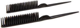 CocoBlack Naturals 3 Row Styling Comb front view with black finish