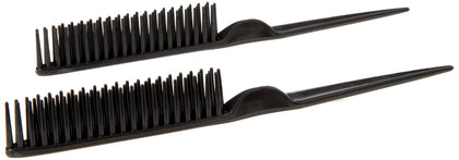CocoBlack Naturals 3 Row Styling Comb front view with black finish