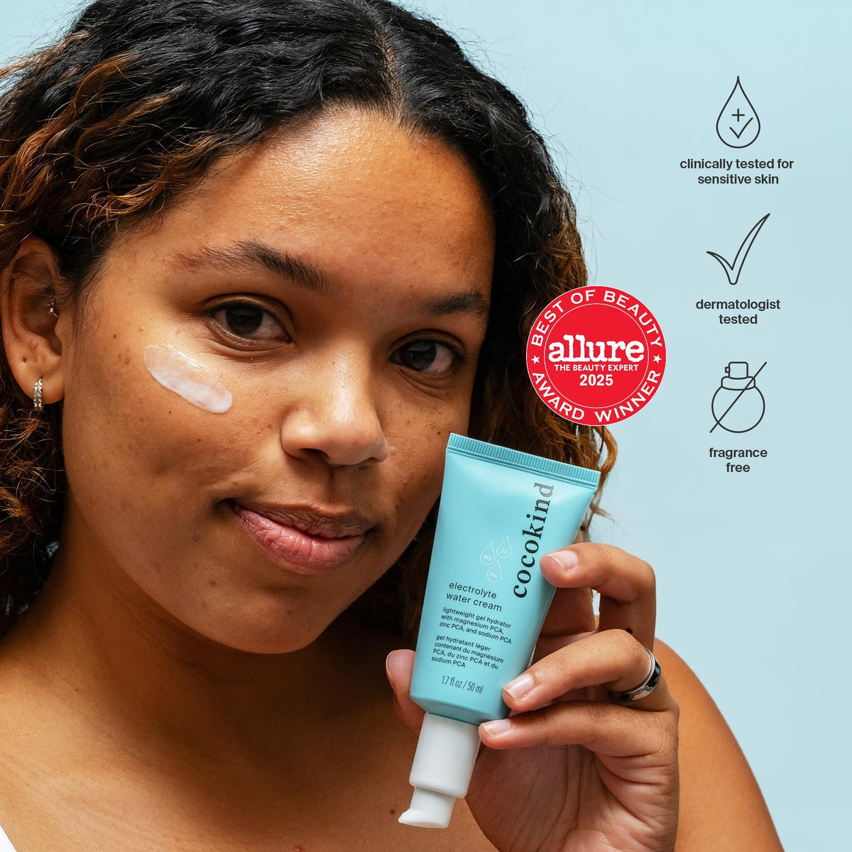 Cocokind Electrolyte Water Cream back view with ingredients
