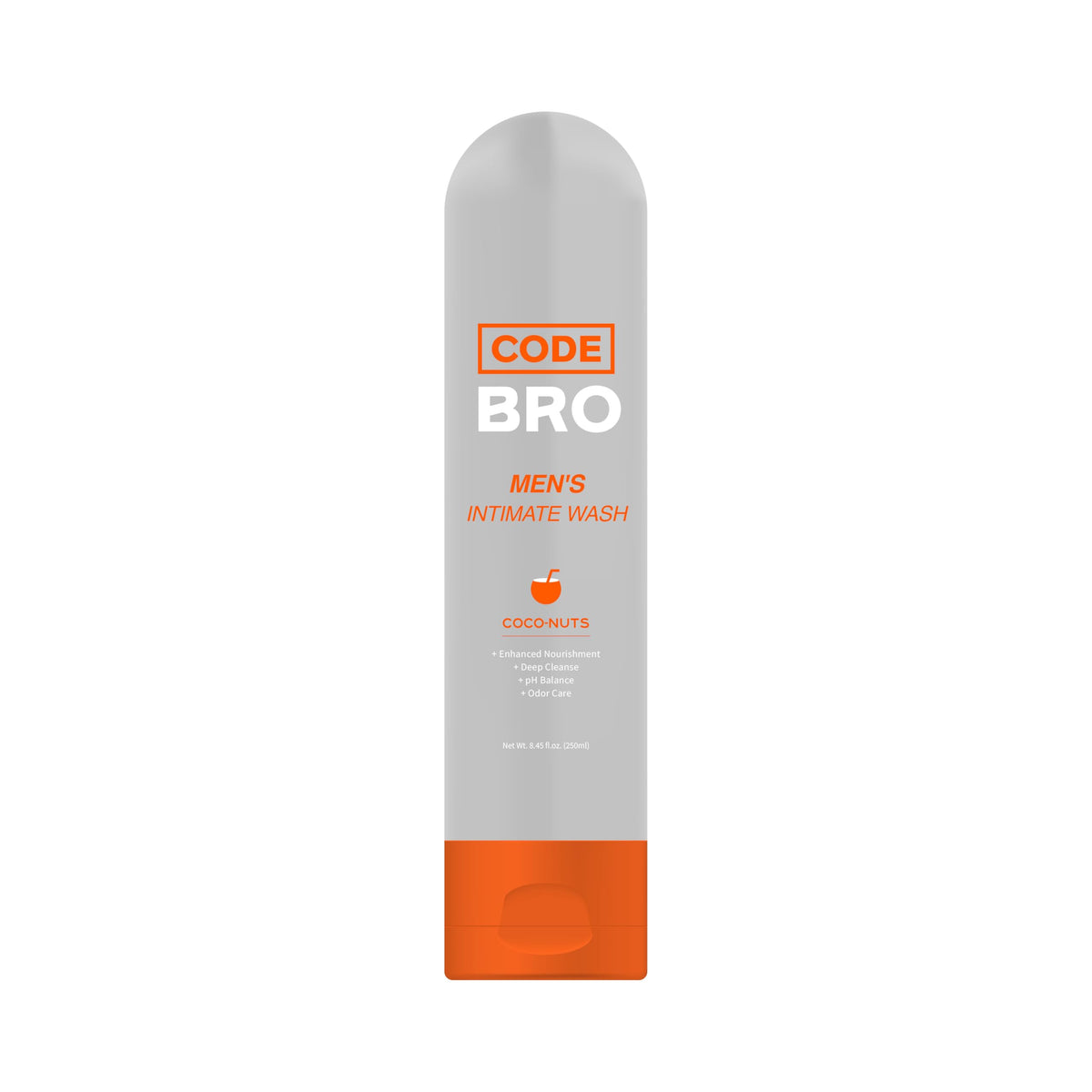 Code Bro Men's Intimate Wash Coco-Nuts front view with 250ml label