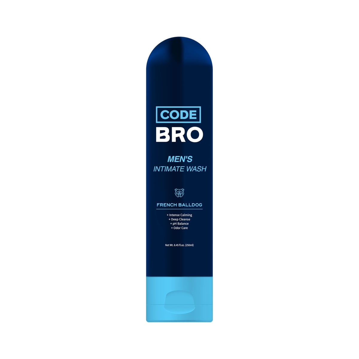 Code Bro Men's Intimate Wash French Balldog 250ml front view