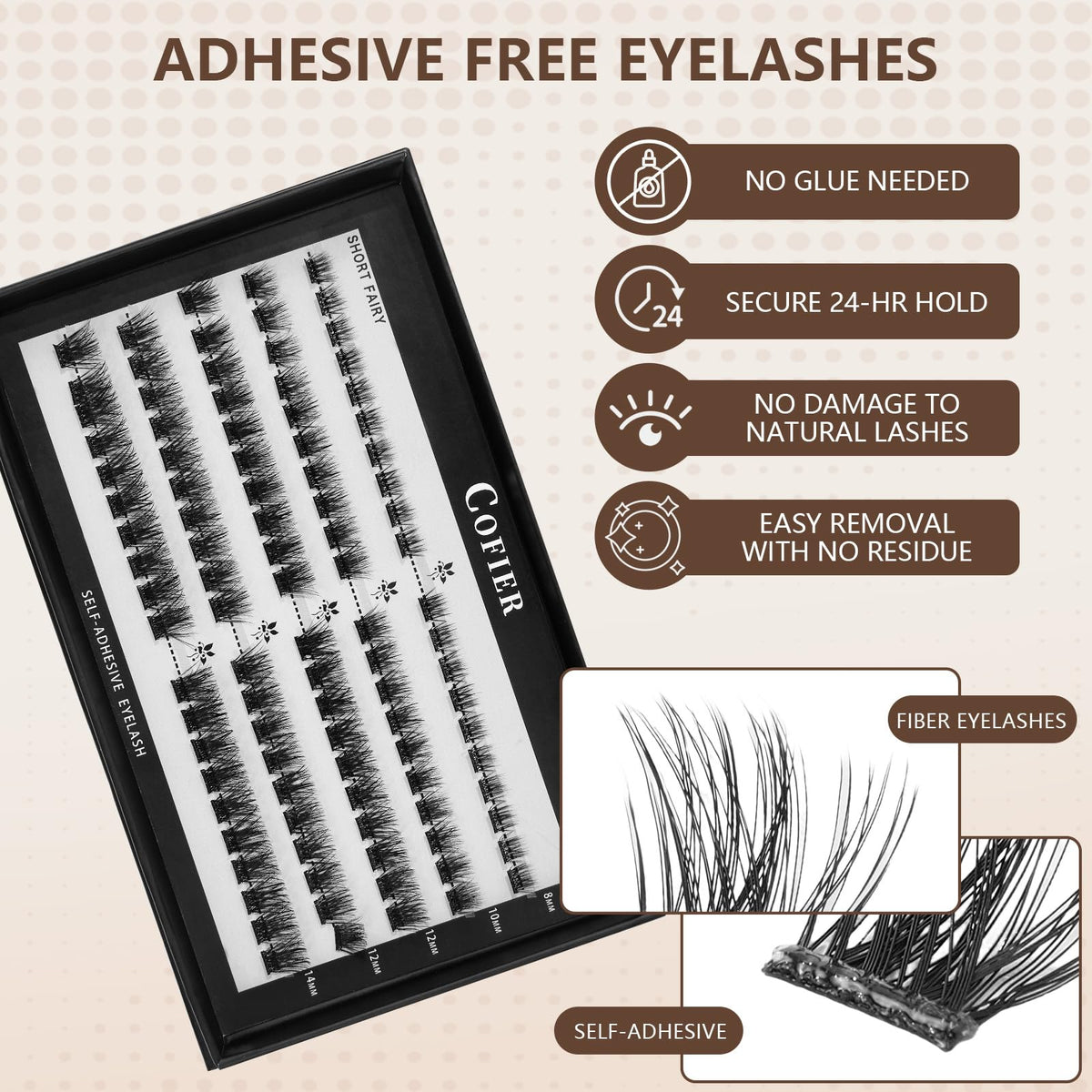 CoFier lash tweezer included in the Wispy Lash Clusters Kit