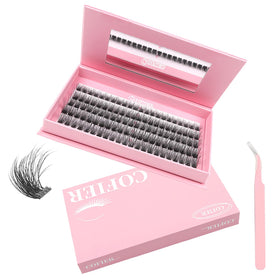 CoFier Wispy Lash Clusters Kit front view with 100 individual lash clusters