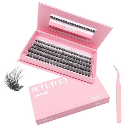 CoFier Wispy Lash Clusters Kit front view with 100 individual lash clusters