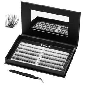 CoFier Wispy Lash Clusters Kit front view with 100 individual lashes