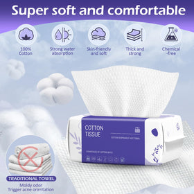 cokoness Disposable Face Towel showing double-sided texture