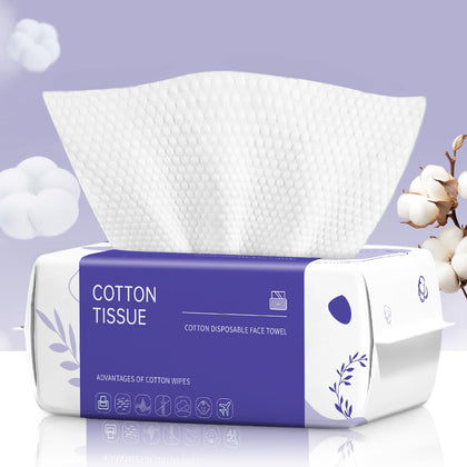 cokoness Disposable Face Towels 100 Count front view