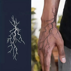 COKTAK compass arrow temporary tattoo close-up