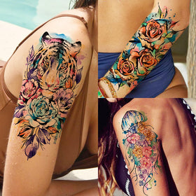 COKTAK floral temporary tattoos detailed design