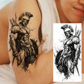 COKTAK Gladiator Warrior Temporary Tattoos application process