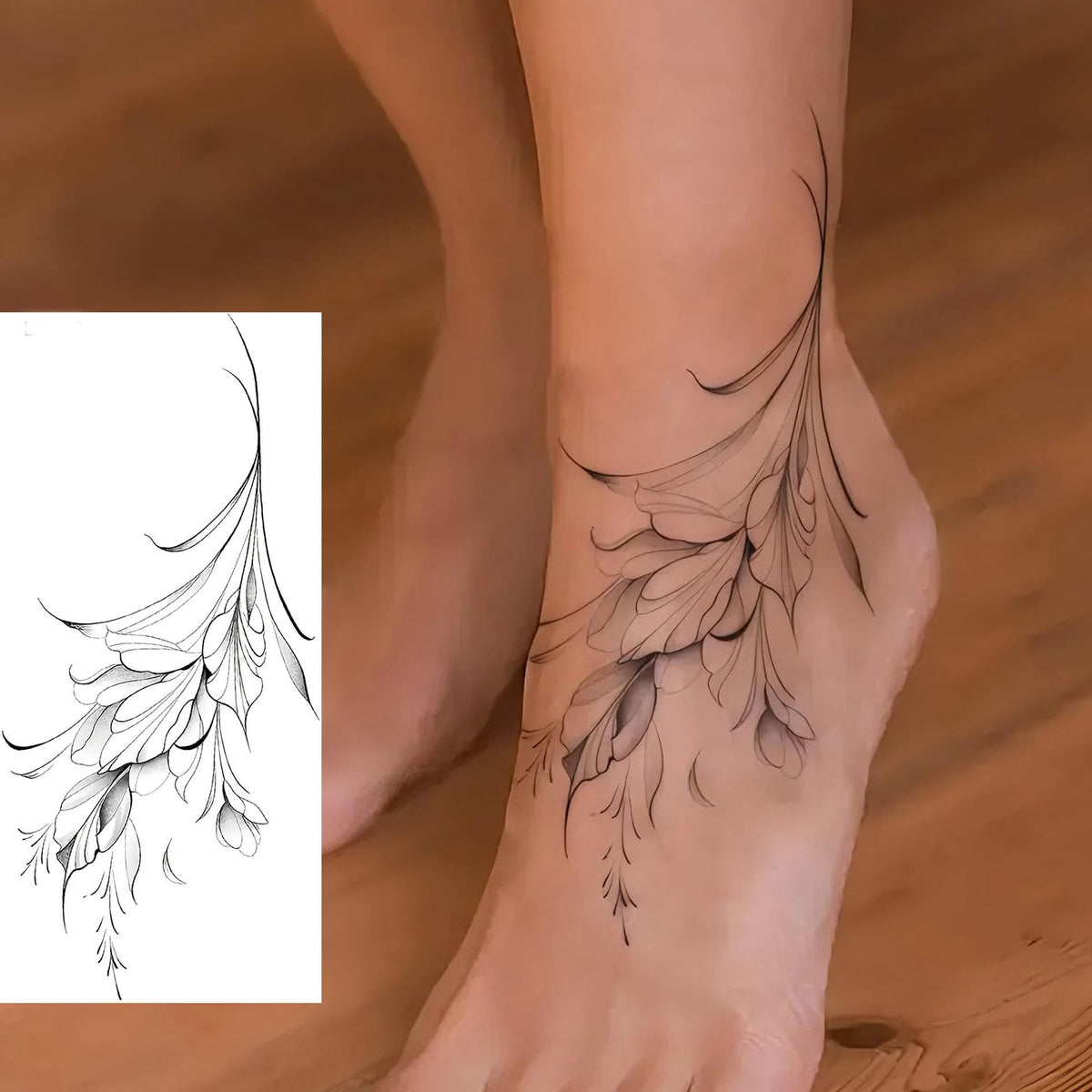 COKTAK packaging of butterfly and floral temporary tattoos