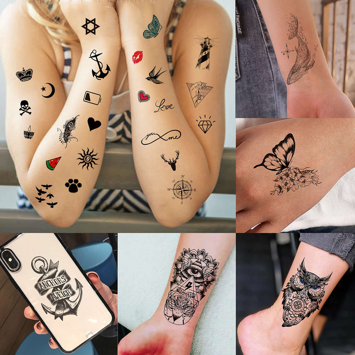 COKTAK temporary tattoos applied on a person's arm