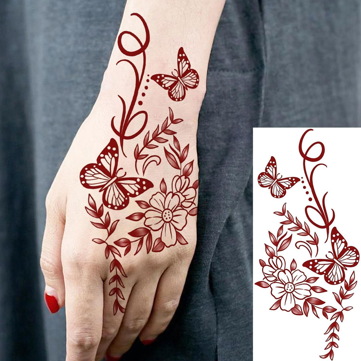 COKTAK temporary tattoos displayed on a hand
