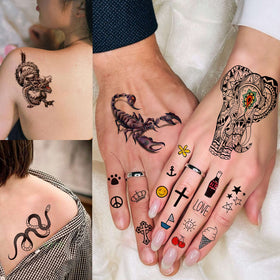 COKTAK temporary tattoos in a festive setting