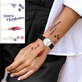 COKTAK temporary tattoos packaging with floral design