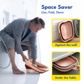 Collapsible design of American Wellness Authority Foot Soaking Tub