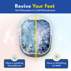 Collapsible foot soaking tub with massage nodes close-up