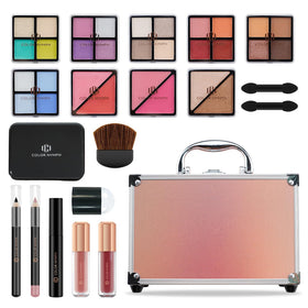 Color Nymph Beginner Makeup Kit with 24 colours and train case