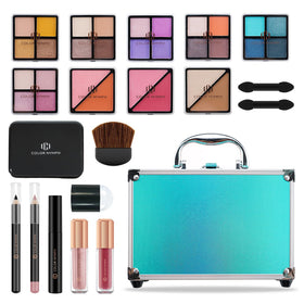 Color Nymph Girls Makeup Kit front view with mint green packaging