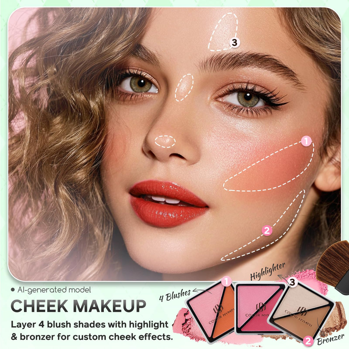 Color Nymph Girls Makeup Kit with all accessories displayed