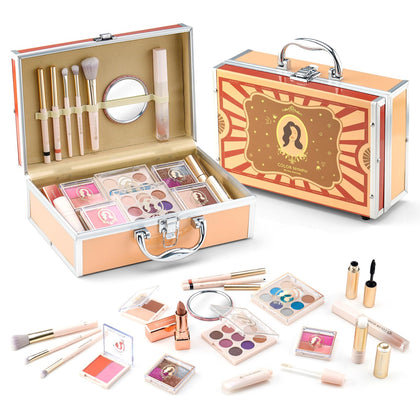 Color Nymph Makeup Kit for Girls red train case front view