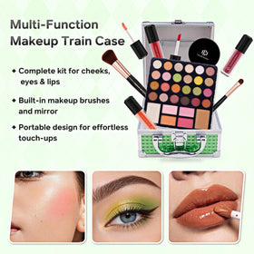 Color Nymph makeup kit open showing various makeup tools and colours