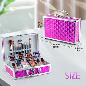 Color Nymph Makeup Kit rose pink with makeup brushes and accessories