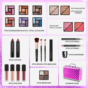 Color Nymph Makeup Kit rose pink with mascara and sharpener