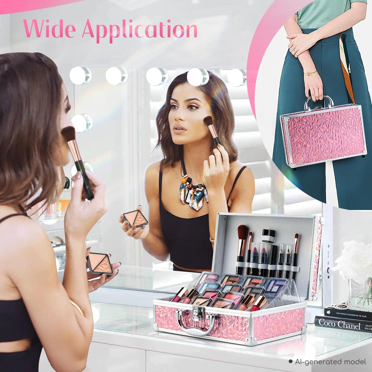 Color Nymph Makeup Kit travel-friendly design showing case open