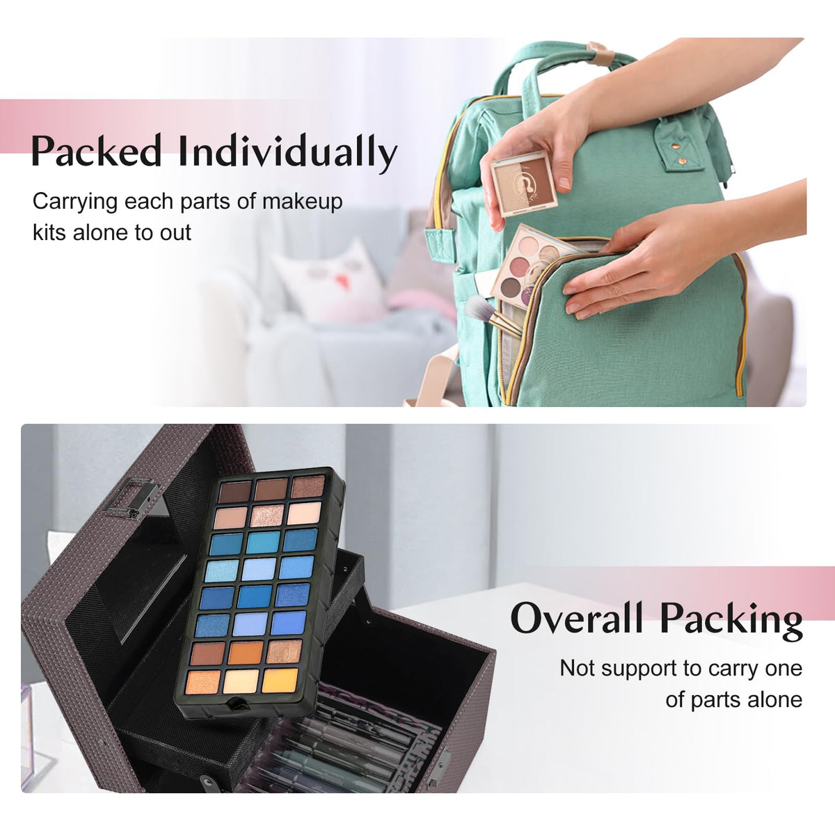 Color Nymph Makeup Kit with brushes and mirror