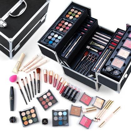 Color Nymph Makeup Set black train case front view