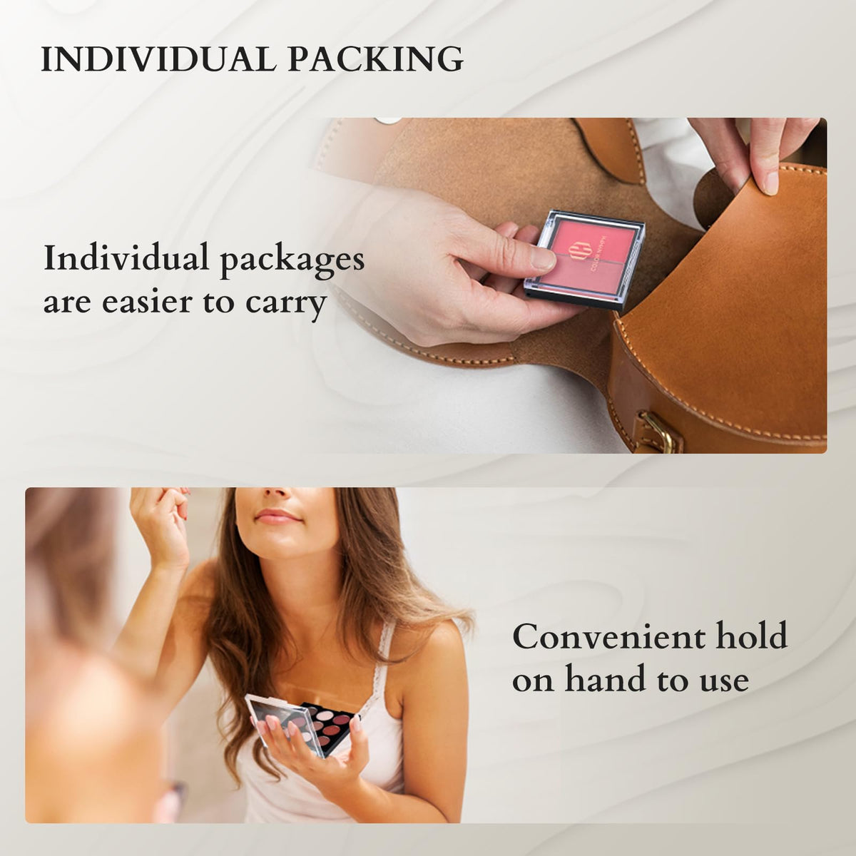 Color Nymph Makeup Set packaging with recyclable label