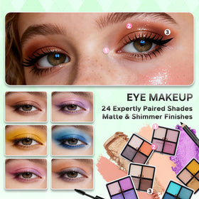 Color Nymph makeup set with lip glosses and blushes